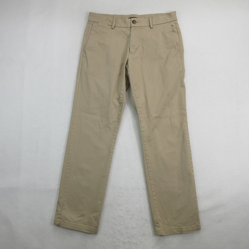 Banana Republic Men's Chino Pants Size 30x30 Khaki Beige Flat Front Stretch